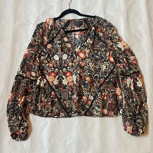 Intermix floral detailed silk blouse. Size small.